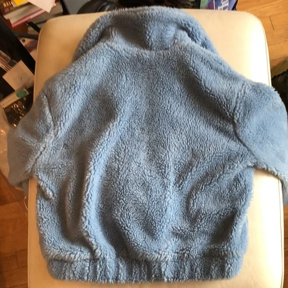 Urban Outfitters light blue fuzzy fleece jacket - Picture 7 of 7